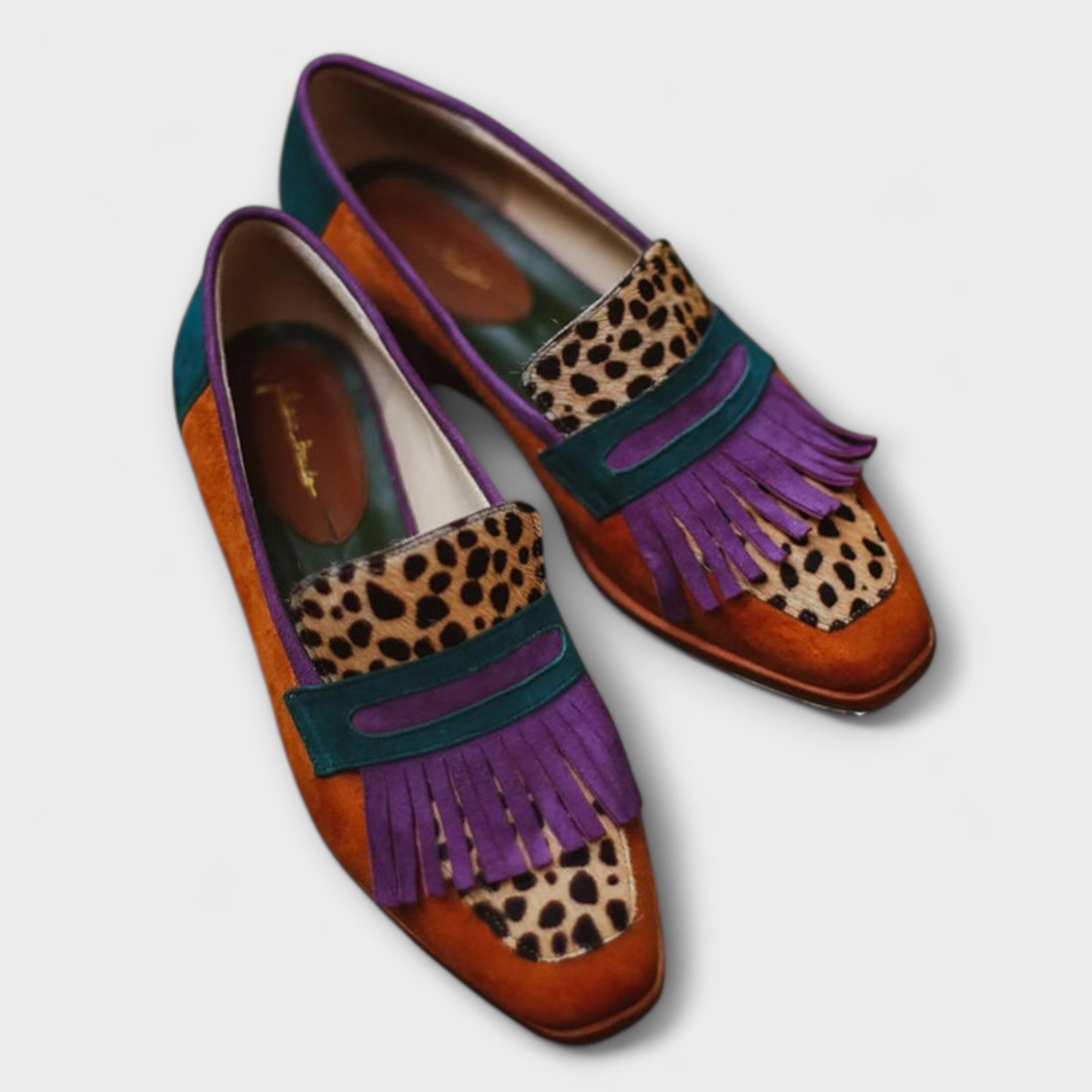 Fallon – Brown Leopard Print Loafer