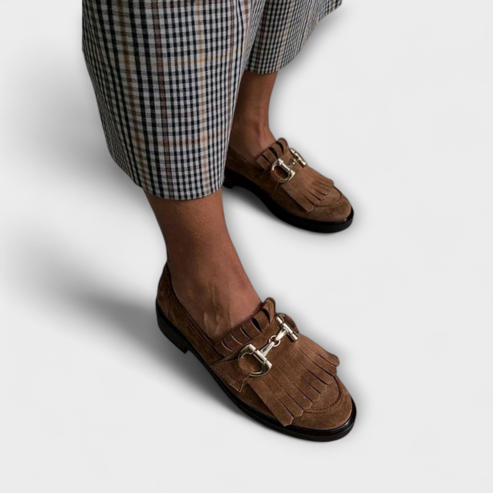 Fleur – Brown round toe loafer